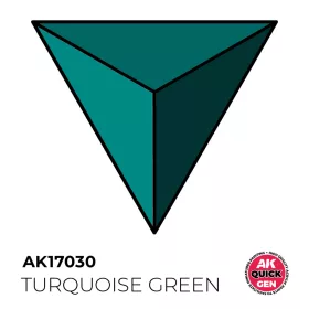   AK Interactive AK17030 TURQUOISE GREEN - QUICK GEN akril makett festék