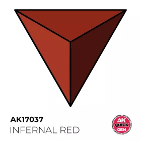   AK Interactive AK17037 INFERNAL RED - QUICK GEN akril makett festék