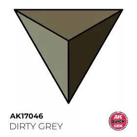   AK Interactive AK17046 DIRTY GREY - QUICK GEN akril makett festék