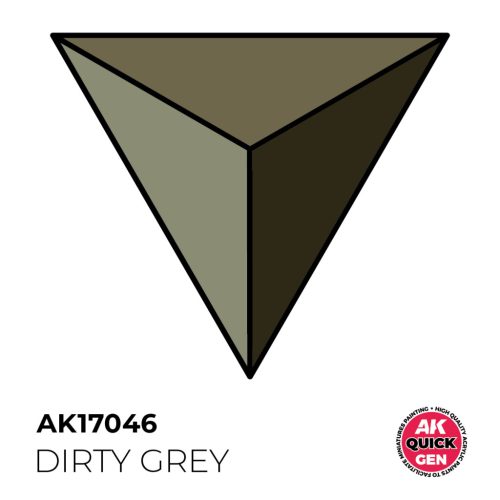 AK Interactive AK17046 DIRTY GREY - QUICK GEN akril makett festék