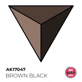   AK Interactive AK17047 BROWN BLACK - QUICK GEN akril makett festék