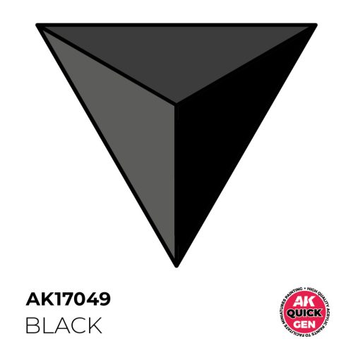 AK Interactive AK17049 BLACK - QUICK GEN akril makett festék