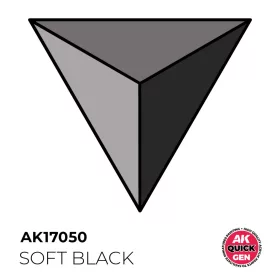   AK Interactive AK17050 SOFT BLACK - QUICK GEN akril makett festék
