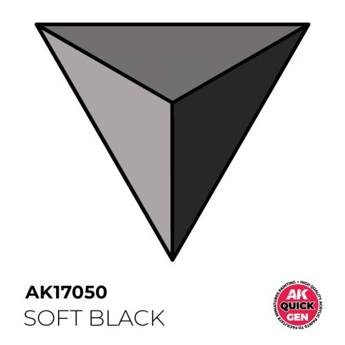 AK Interactive AK17050 SOFT BLACK - QUICK GEN akril makett festék