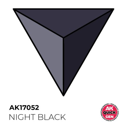 AK Interactive AK17052 NIGHT BLACK - QUICK GEN akril makett festék