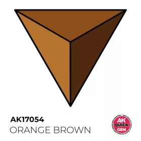   AK Interactive AK17054 ORANGE BROWN - QUICK GEN akril makett festék