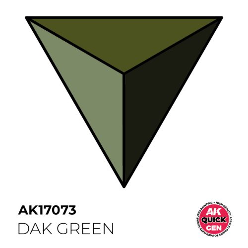 AK Interactive AK17073 DARK GREEN - QUICK GEN akril makett festék