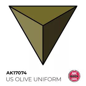   AK Interactive AK17074 US OLIVE UNIFORM - QUICK GEN akril makett festék