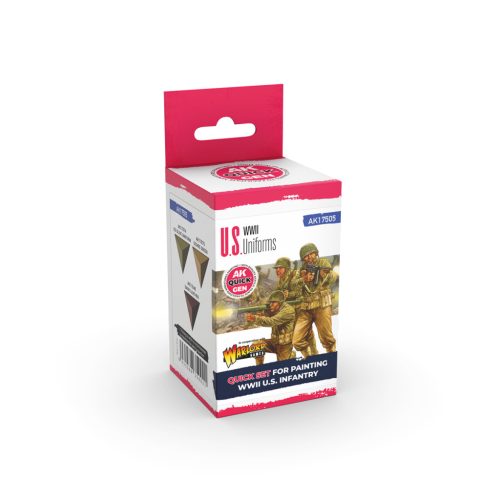 AK Interactive AK17505 U.S. WWII UNIFORMS - QUICK GEN SET akril makett festék készlet