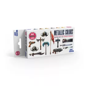   AK Interactive AK17522 METALLICS - QUICK GEN SET akril makett festék készlet