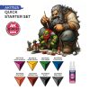 AK Interactive AK17525 QUICK STARTER SET (8 QUICK GEN+1 MEDIUM+1 FREE BRUSH) - akril makett festék készlet