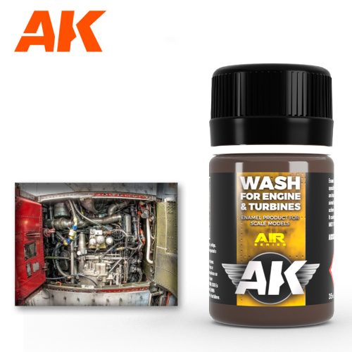 AK Interactive AK2033 WASH FOR AIRCRAFT ENGINE - Bemosó repülőgép motorokhoz