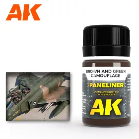   AK Interactive AK2071 Paneliner for brown and green camouflage 35ml - Panelvonal bemosó