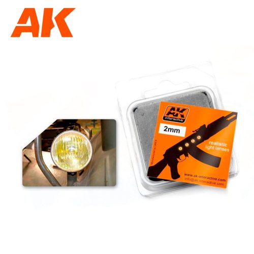 AK Interactive AK208 LENS AMBER 2mm - Üveglencse fényszórókhoz - borostyánsárga