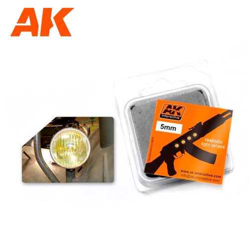 AK Interactive AK220 LENS AMBER 5mm - Üveglencse fényszórókhoz - borostyánsárga