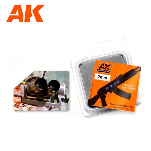 AK Interactive AK224 OPTIC COLOUR 2mm - Optikai színes üveglencse