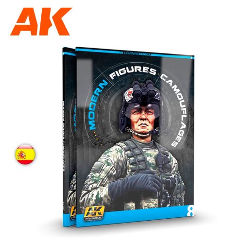 AK Interactive AK248 CAMUFLAJES MODERNOS PARA FIGURAS (AK LERNING SERIES Nº 8) (Spanish) - kiadvány makettezéshez