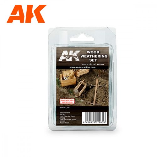 AK Interactive AK260 WOOD WEATHERING SET