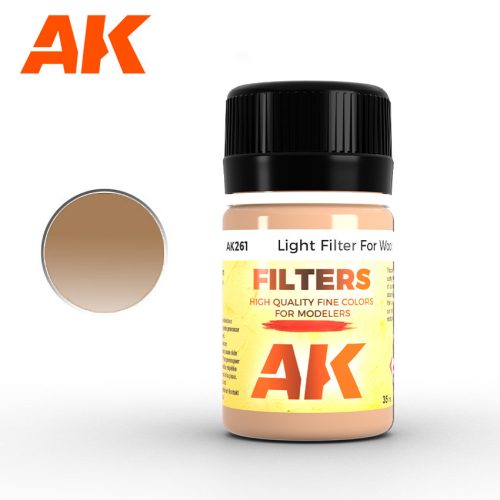 AK Interactive AK261 OCHER FOR SAND / LIGHT FILTER FOR WOOD - Filter homokhoz/fához