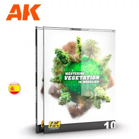   AK Interactive AK296 AK Learning 10 Dominando la Vegetación en Modelismo (Spanish) - kiadvány makettezéshez