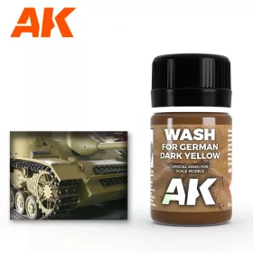   AK Interactive AK300 WASH FOR DARK YELLOW VEHICLES - Bemosó sötétsárga járművekhez
