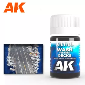   AK Interactive AK302 WASH FOR GREY DECKS - Bemosó szürke hajófedélzethez