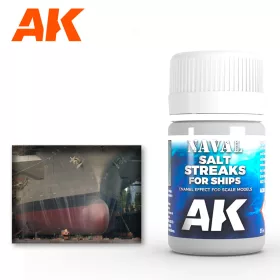   AK Interactive AK306 SALT STREAKS FOR SHIPS - Sófoltok és csíkok hajómodellekhez