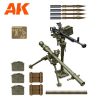 AK Interactive AK35005 INFANTRY SUPPORT WEAPONS DSHKM & SPG-9 1/35 katonai makett