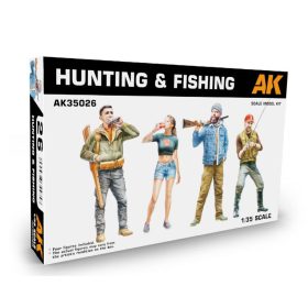 AK Interactive AK35026 HUNTING & FISHING 1/35 figura makett