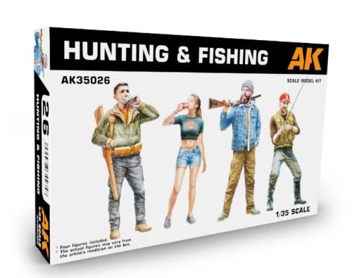 AK Interactive AK35026 HUNTING & FISHING 1/35 figura makett