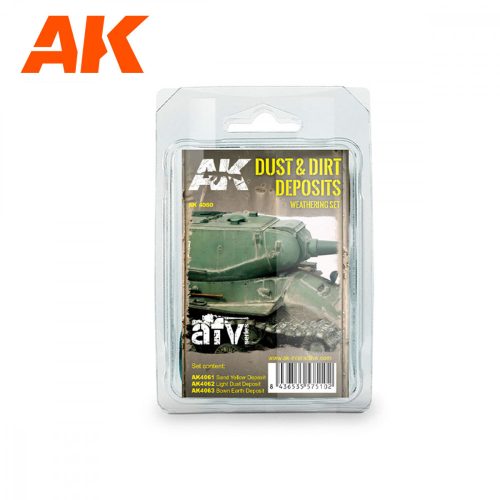 AK Interactive AK4060 DUST AND DIRT DEPOSITS WEATHERING SET