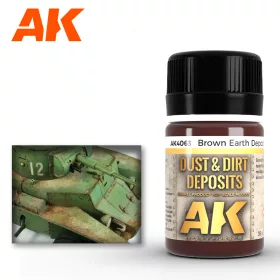   AK Interactive AK4063 BROWN EARTH DEPOSIT - Barna föld bemosó