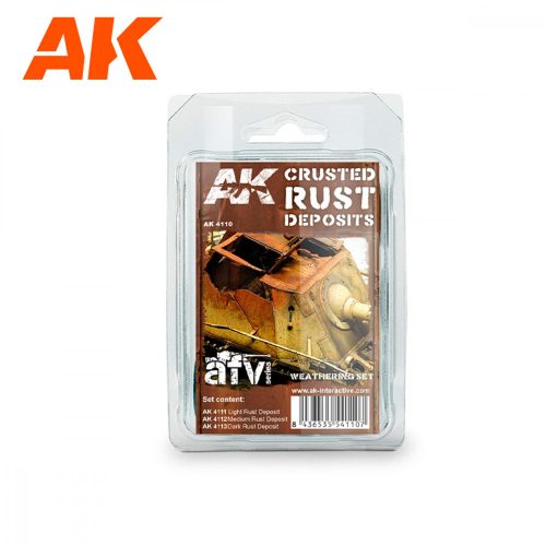 AK Interactive AK4110 CRUSTED RUST DEPOSITS Weathering Set