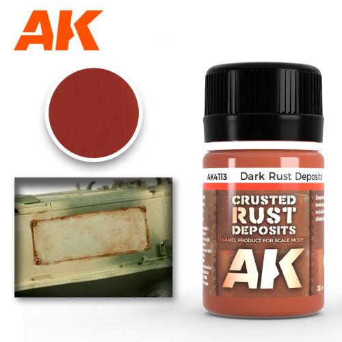 AK Interactive AK4113 DARK RUST DEPOSIT - Sötét kérges rozsda hatás