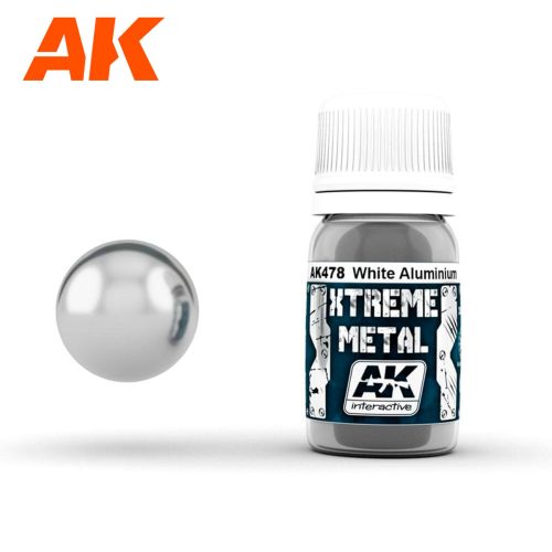 AK Interactive AK478 XTREME WHITE ALUMINIUM - Fehér alumínium