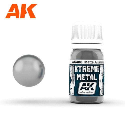 AK Interactive AK488 XTREME METAL MATTE ALUMINIUM - Matt alumínium