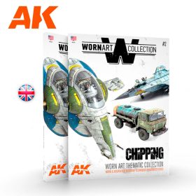   AK Interactive AK4903 WORN ART COLLECTION #02 CHIPPING (English) - kiadvány makettezéshez