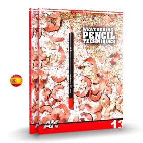   AK Interactive AK523 AK Learning 13 Técnicas de envejecimiento con lapiz acuarelable (Spanish) - kiadvány makettezéshez