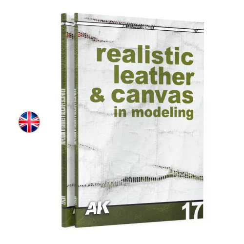AK Interactive AK542 AK LEARNING 17: REALISTIC LEATHER & CANVAS (English) - kiadvány makettezéshez