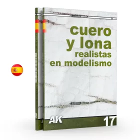   AK Interactive AK543 AK LEARNING 17: CUERO Y LONA REALISTAS EN MODELISMO (Espanol) - kiadvány makettezéshez