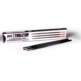   AK Interactive AK573 AK TABLE TOP BRUSHES SET 0,1,2 - Szintetikus Körecset készlet 0,1,2