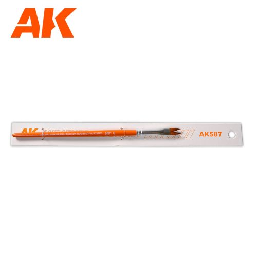 AK Interactive AK587 WHALE TAIL/RIBBON WEATHERING BRUSH - Weathering ecset