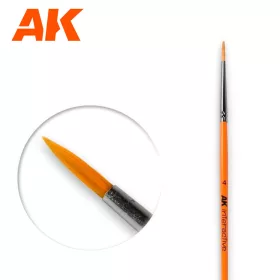   AK Interactive AK605 ROUND BRUSH 4 SYNTHETIC - Szintetikus Körecset 4-es méret