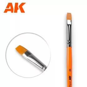   AK Interactive AK608 FLAT BRUSH 8 SYNTHETIC - Szintetikus Lapos ecset 8-as méret