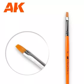   AK Interactive AK609 FLAT BRUSH 2 SYNTHETIC - Szintetikus Lapos ecset 2-es méret