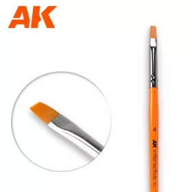   AK Interactive AK610 FLAT BRUSH 4 SYNTHETIC - Szintetikus Lapos ecset 4-es méret