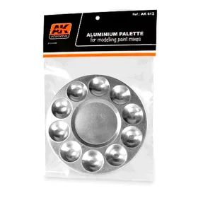   AK Interactive AK613 ALUMINUM PALLET 10 WELLS - Festékpaletta, 10 helyes