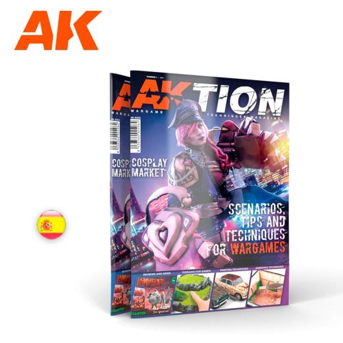 AK Interactive AK6301 AKTION WARGAME Magazine - Issue 1. (Spanish) - kiadvány makettezéshez