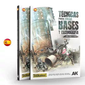   AK Interactive AK649 Techniques for creating bases and scenography - Spanish - kiadvány makettezéshez