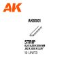 AK Interactive AK6501 Strips 0.30 x 0.50 x 350mm - STYRENE STRIP - sztirol csík